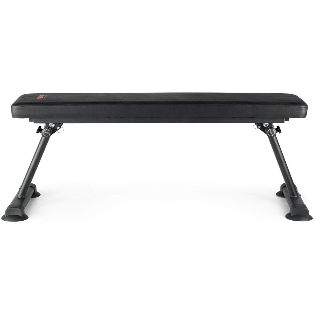 VEVOR Flat Weight Bench Foldable Strength Training Bench for Full Body Workout 
