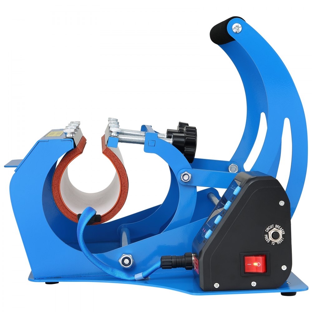 VEVOR Mug Heat Press, 11oz/11.5cm and 20oz/22cm Two Platens, LCD Cup Press Machine with Detachable Transfer Sublimation Mats, DIY Presser for Coffee Skinny Tumblers, Silica-Gel Printing, Blue 