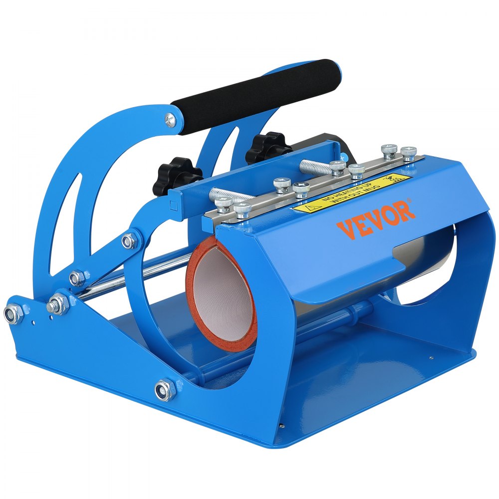 VEVOR Mug Heat Press, 11oz/11.5cm and 20oz/22cm Two Platens, LCD Cup Press Machine with Detachable Transfer Sublimation Mats, DIY Presser for Coffee Skinny Tumblers, Silica-Gel Printing, Blue 