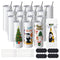 VEVOR 16 Pack Straight Sublimation Tumblers, 20 oz Blank Tumbler Bulk, Stainless Steel Double Wall Tumbler Cups with Straw, Lid, Brush, Base, Shrink Wrap, Gift Box, for Heat Press and Heat Transfer