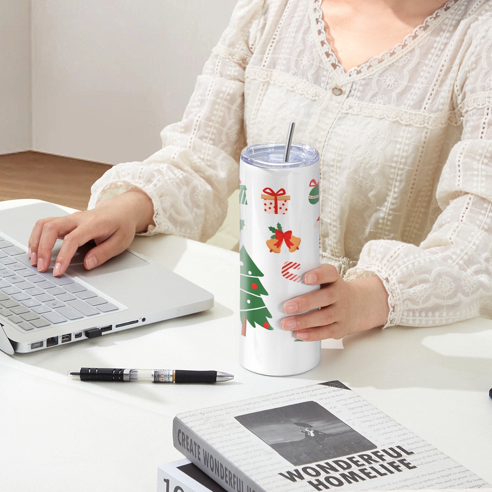 VEVOR 8 Pack Straight Sublimation Tumblers, 30 oz Blank Tumbler Bulk, Stainless Steel Double Wall Tumbler Cups with Straw, Lid, Brush, Base, Shrink Wrap, Gift Box, for Heat Press and Heat Transfer 