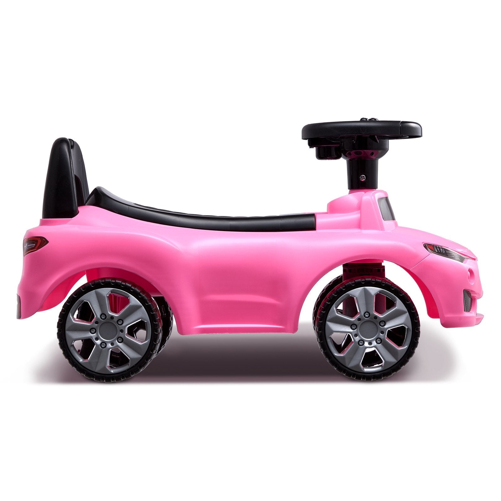 VEVOR Ride On Push Car for Toddlers, Ages 1-3, Ride Racer, Sit to Stand Toddler Ride On Toy, Classic Kids Ride On Car with Music Steering Wheel & Under Seat Storage, Ride On Toy for Boys Girls, Pink 