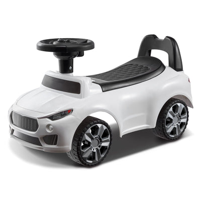 VEVOR Ride On Push Car for Toddlers, Ages 1-3, Ride Racer, Sit to Stand Toddler Ride On Toy, Classic Kids Ride On Car with Music Steering Wheel & Under Seat Storage, Ride On Toy for Boys Girls, White 