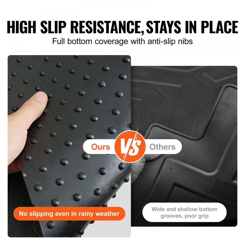 VEVOR Truck Bed Mat, Fits for 2015-2020 Ford F150 5.5 FT Short Bed, 66.5" x 64" Rubber Truck Bed Liner, 1/4" Thick Bed Mat Car Accessories for All-Weather Protection, Prevent Slipping or Damage 