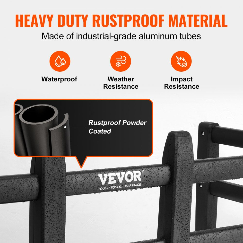 VEVOR Truck Bed Extender, Aluminum Retractable Tailgate Extender, 55.5"-68", Fits for Ford Super Duty, F150, Dodge Ram 1500/2500/3500, Toyota Tundra, Nissan Titan, Chevrolet Silverado, GMC Sierra 