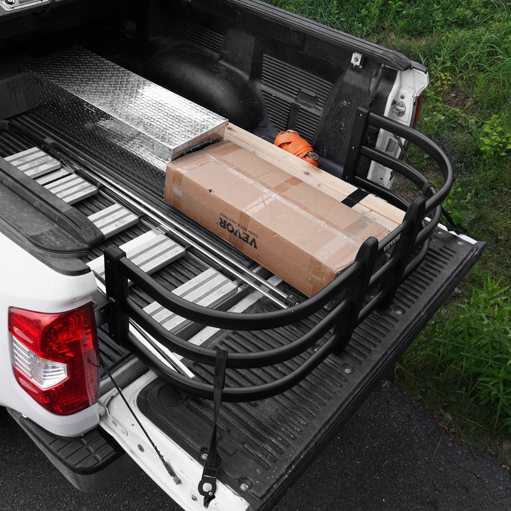 VEVOR Truck Bed Extender, Aluminum Retractable Tailgate Extender, 55.5"-68", Fits for Ford Super Duty, F150, Dodge Ram 1500/2500/3500, Toyota Tundra, Nissan Titan, Chevrolet Silverado, GMC Sierra 