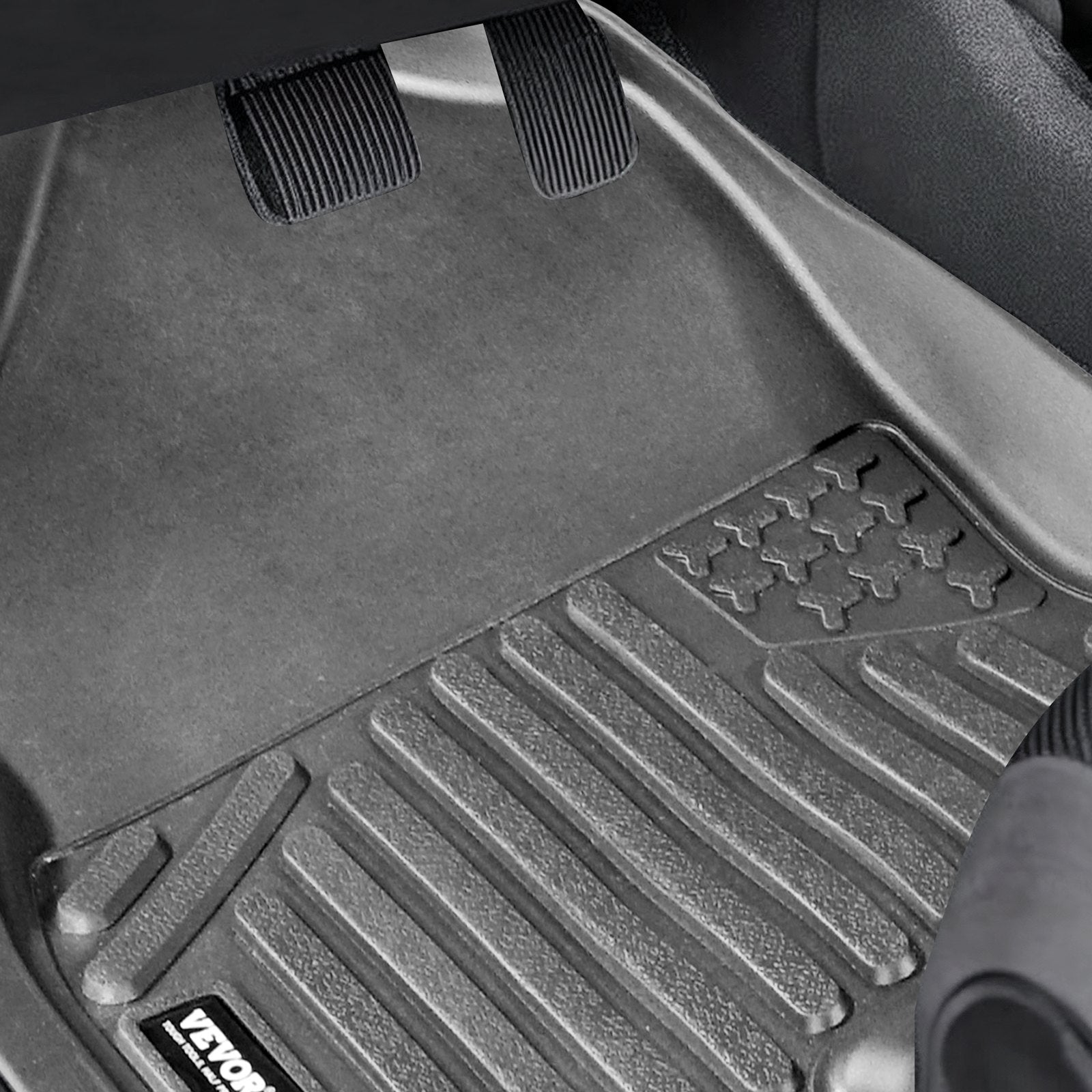 VEVOR Automotive Floor Mats Fits for Dodge Ram 1500 2019-2024 3 pcs Floor Liners 