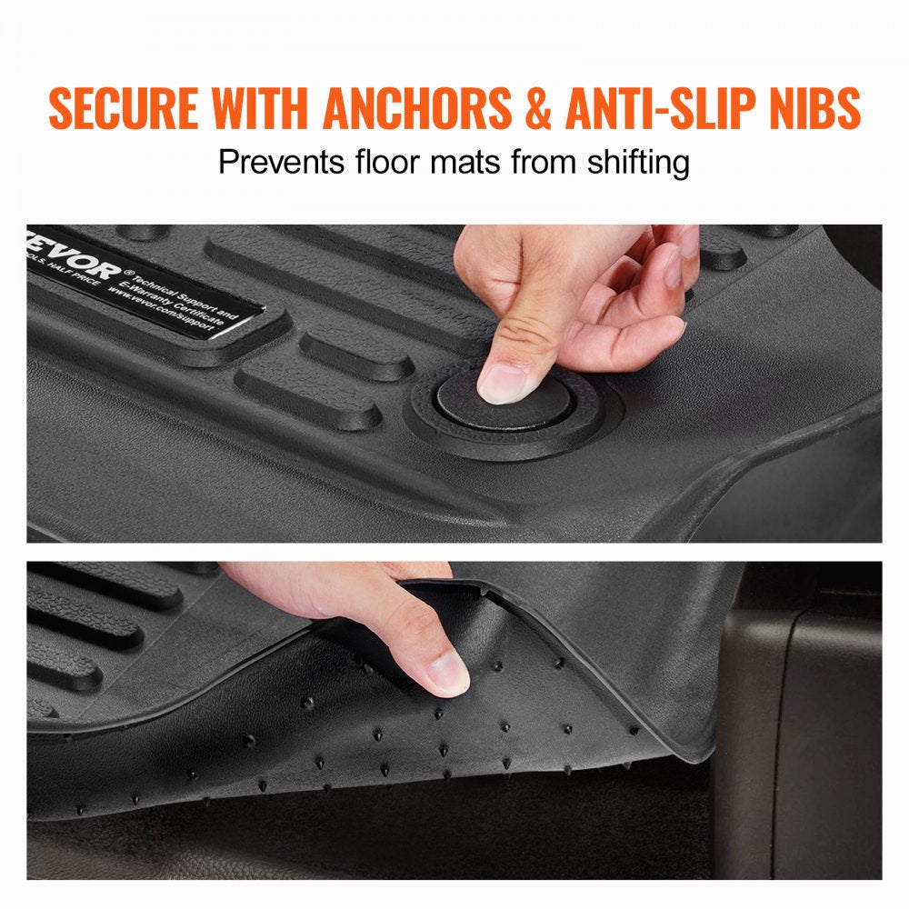 VEVOR Automotive Floor Mats Fits for Ford F-150/F150 Lightning 2015-2024 3 pcs 