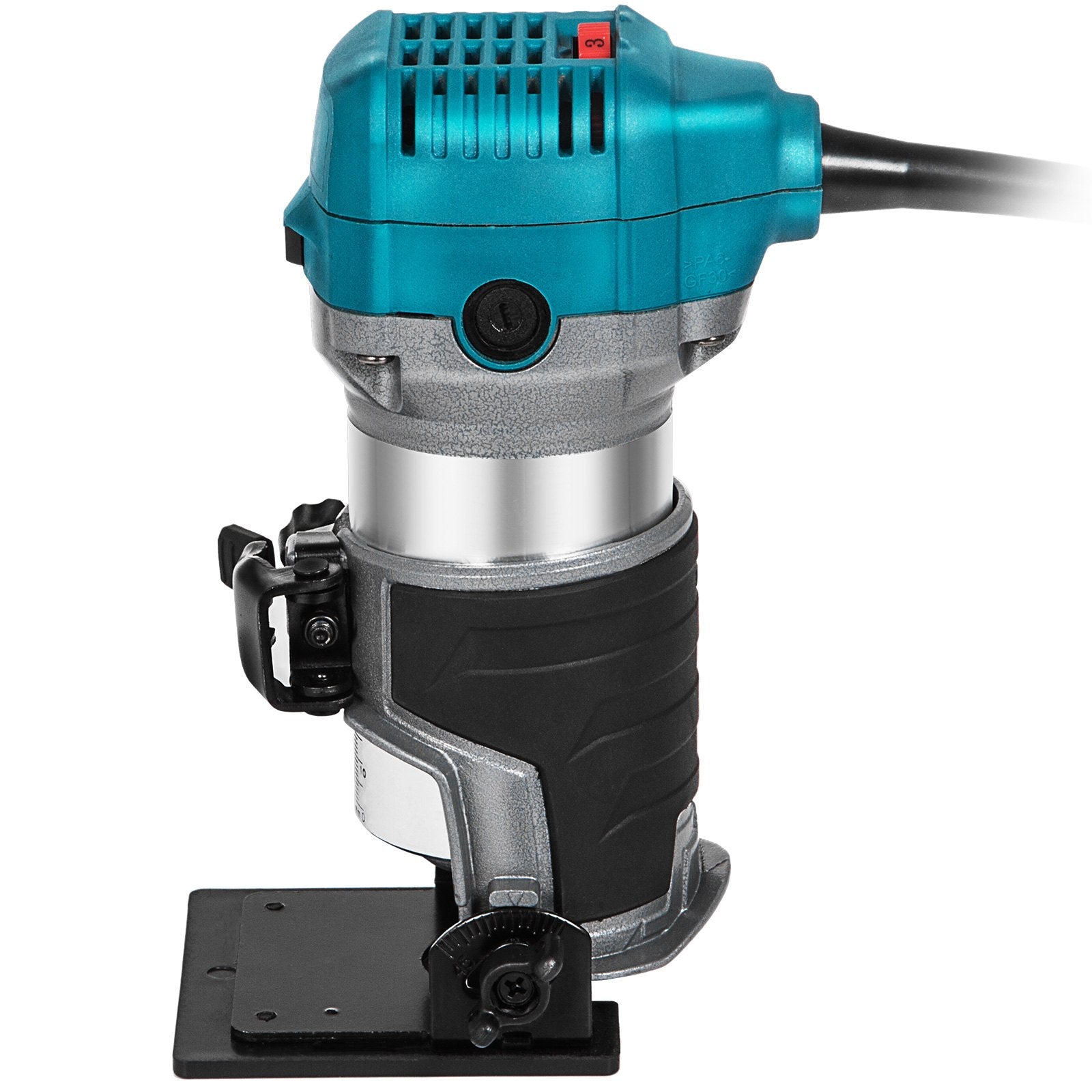 VEVOR 6.5Amp 1-1/4 HP Wood Router Tool Kit Max Torque 30,000RPM Variable Speed Compact Router Kit With Fixed Base, Plunge Base, Tilt Base and Offset Base (kit w/4 bases) 