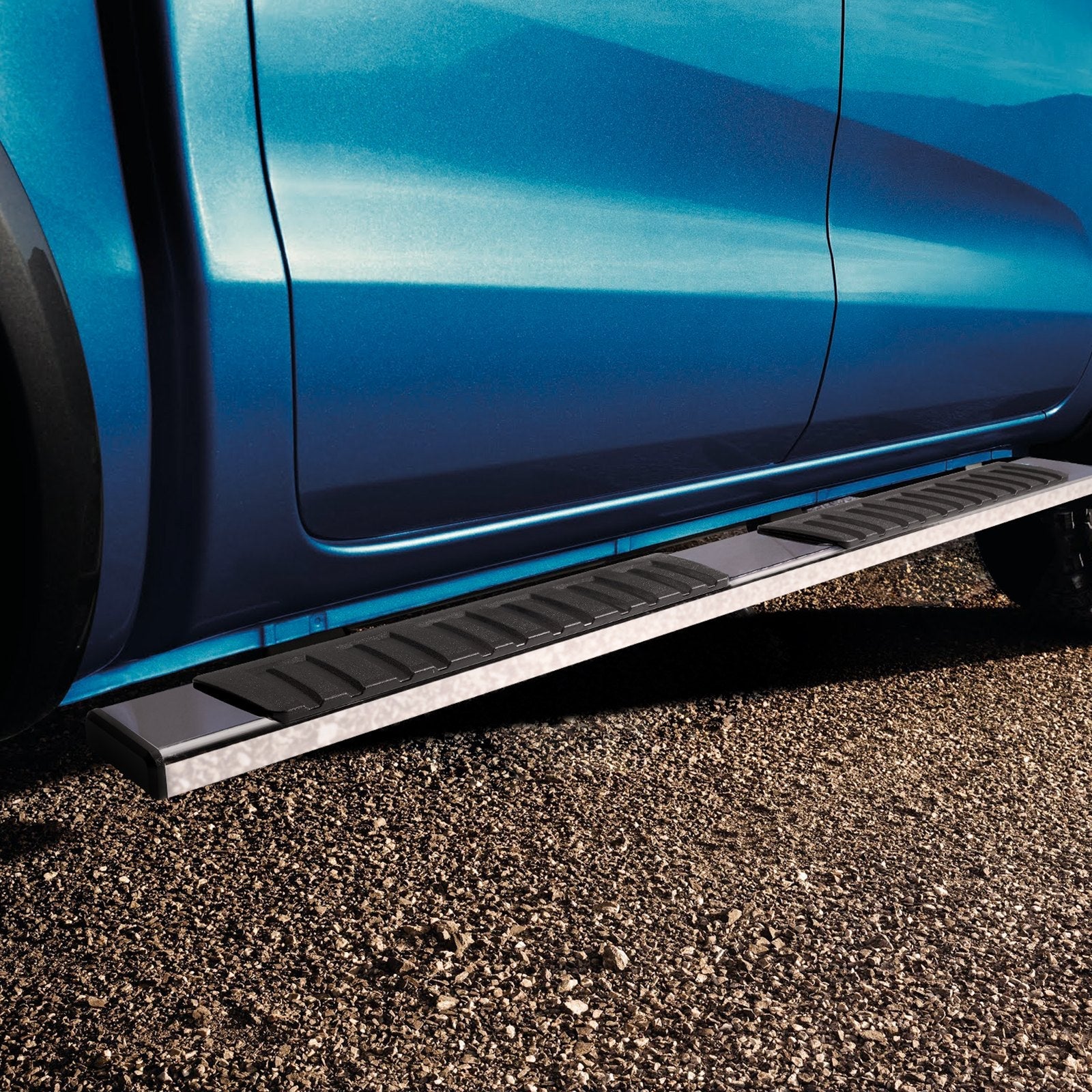 VEVOR Running Boards, 6" Step Bars Compatible with 2007-2018 Chevy Silverado/GMC Sierra 1500 Crew Cab/2019 2500HD 3500HD 1500 LD, 201 Stainless Steel Side Steps Nerf Bars, 500LBS Capacity, 2 Piece 