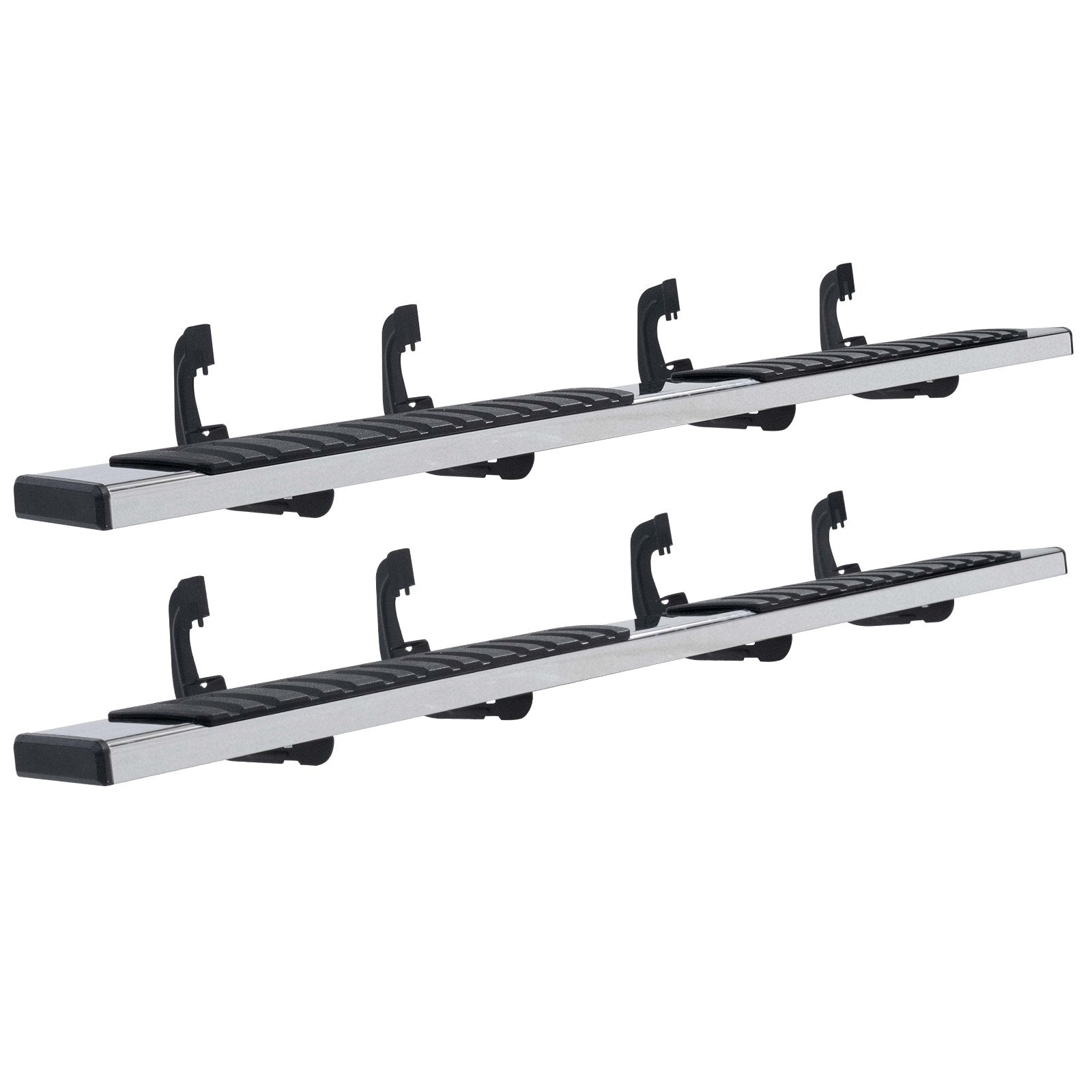 VEVOR Running Boards, 6" Step Bars Compatible with 2007-2018 Chevy Silverado/GMC Sierra 1500 Crew Cab/2019 2500HD 3500HD 1500 LD, 201 Stainless Steel Side Steps Nerf Bars, 500LBS Capacity, 2 Piece 