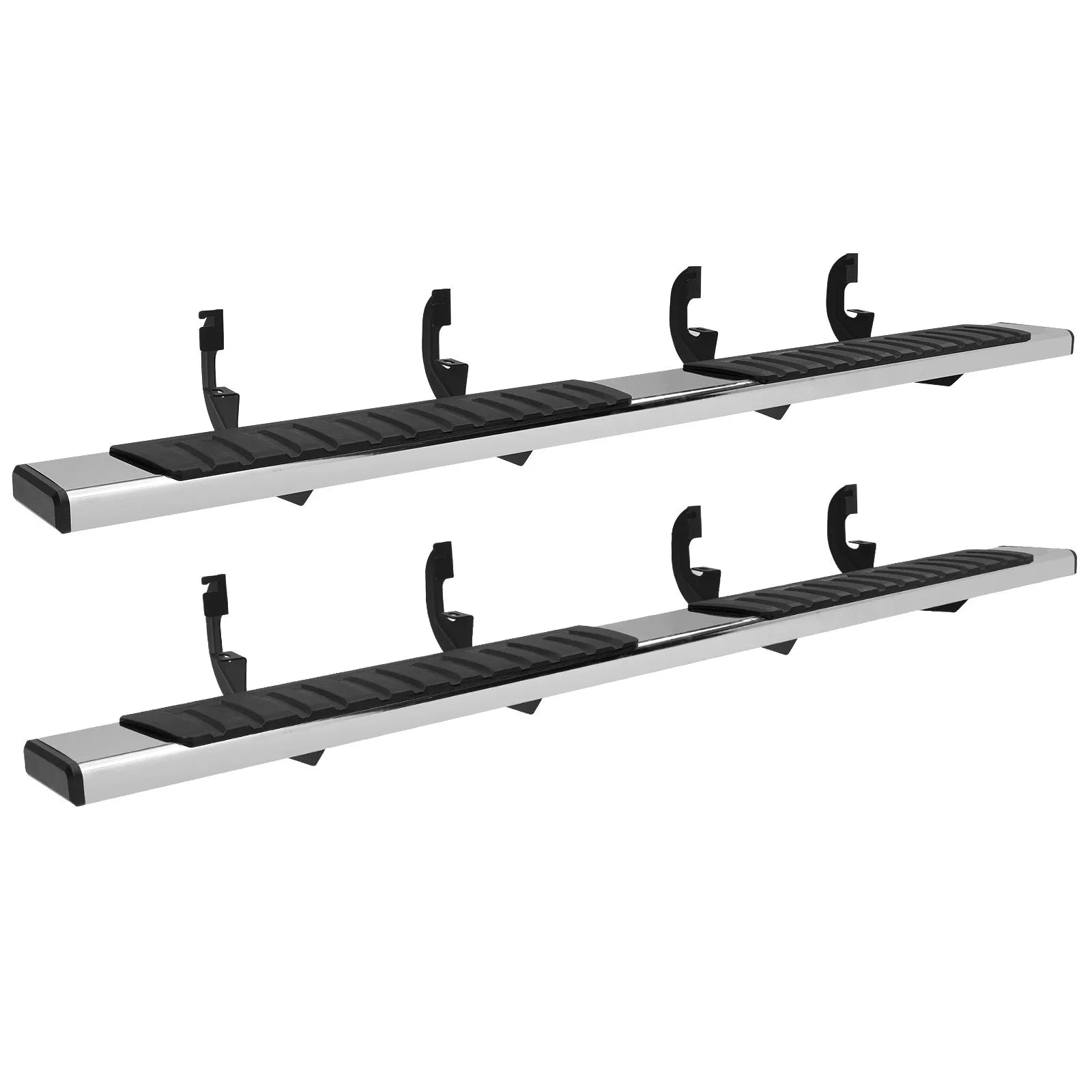 VEVOR Running Boards, 6" Step Bars Compatible with 2019-2023 Chevy Silverado/GMC Sierra 1500/2020-2024 Silverado/Sierra 2500/3500HD Crew Cab, 201 Stainless Steel Side Steps Nerf Bars, 500LBS, 2 Piece
