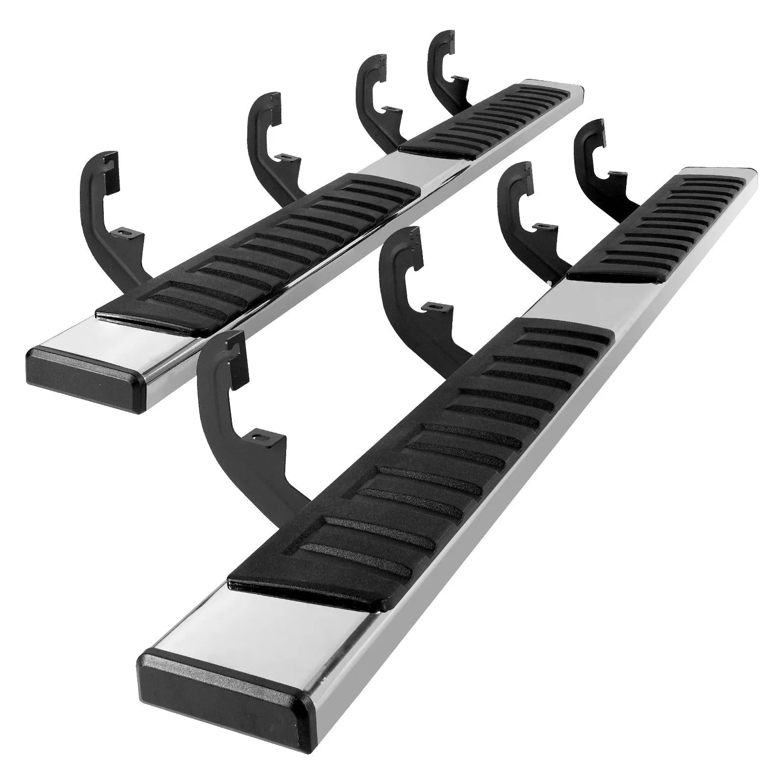 VEVOR Running Boards, 6" Step Bars Compatible with 2019-2023 Chevy Silverado/GMC Sierra 1500/2020-2024 Silverado/Sierra 2500/3500HD Crew Cab, 201 Stainless Steel Side Steps Nerf Bars, 500LBS, 2 Piece