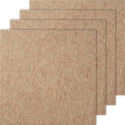 VEVOR Carpet Tiles Reusable, 20"x 20" Carpet Squares With Padding Attached, Soft Padded Carpet Tiles, Easy Install DIY for Bedroom Living Room Indoor Outdoor (16 Tiles, Dark Brown) 