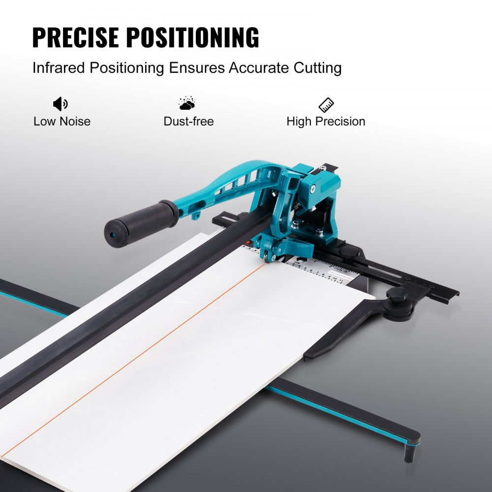 VEVOR Manual Tile Cutter, 40 inch, Porcelain Ceramic Tile Cutter with Tungsten Carbide Cutting Wheel, Infrared Positioning, Anti-Skid Feet, Durable Rails for professional installers or beginners 