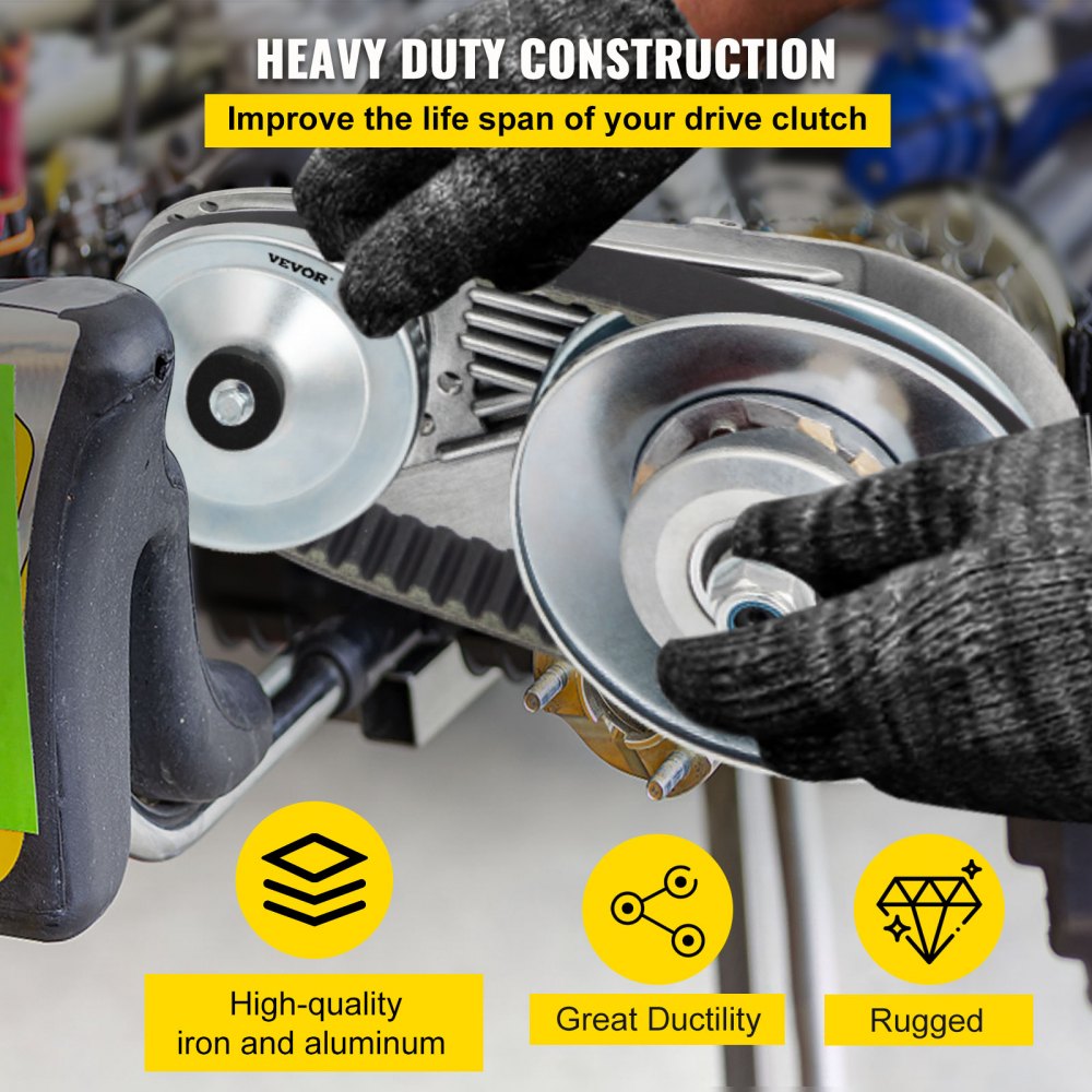 VEVOR Torque Converter 4-7HP Go Kart Clutch 1Inch Replaces Comet TAV2 Manco 10T 40 or 41 and 12T 35 Chain Drive Belt (1\" 10T 40/41and 12T 35 Chain) 