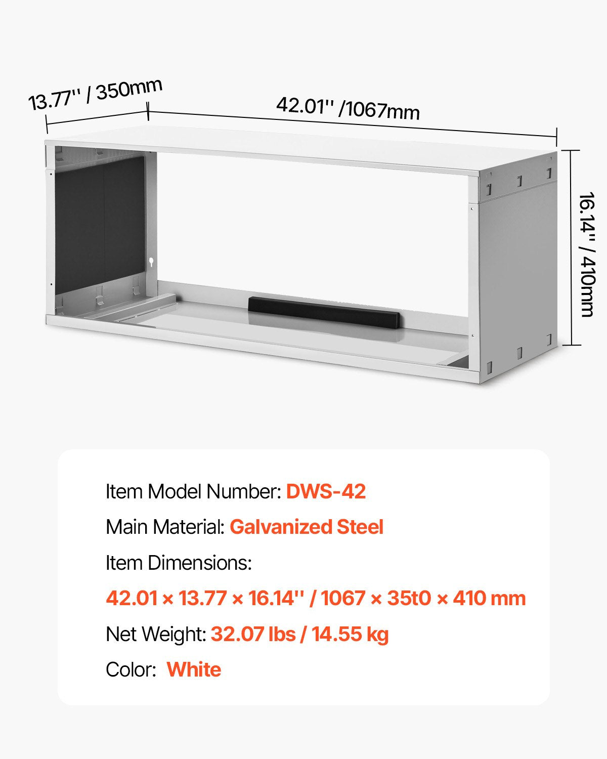 VEVOR Air Conditioner Wall Sleeve 42 in Universal Through the Wall AC Sleeve 