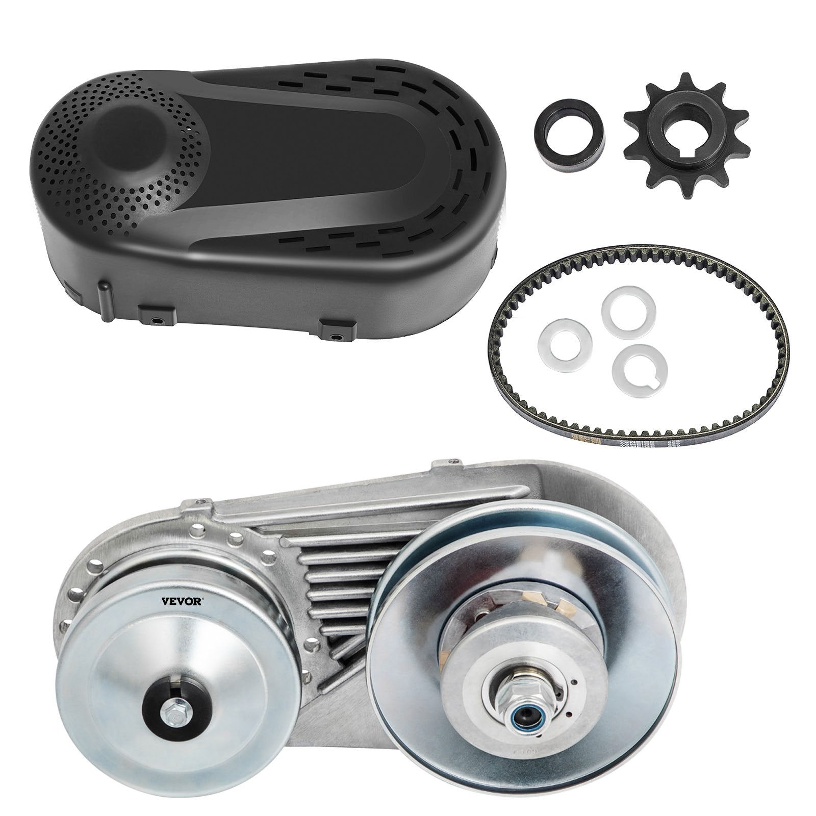 VEVOR Torque Converter CVT 2HP-7HP 3/4\" Go Kart Clutch 212CC 30 Series Mini Bike 10T #40 41 Chain and 12T #35 Replacement Set TAV2 30-75 218353A Manco CVT Clutch Small Engine Drive Belt 