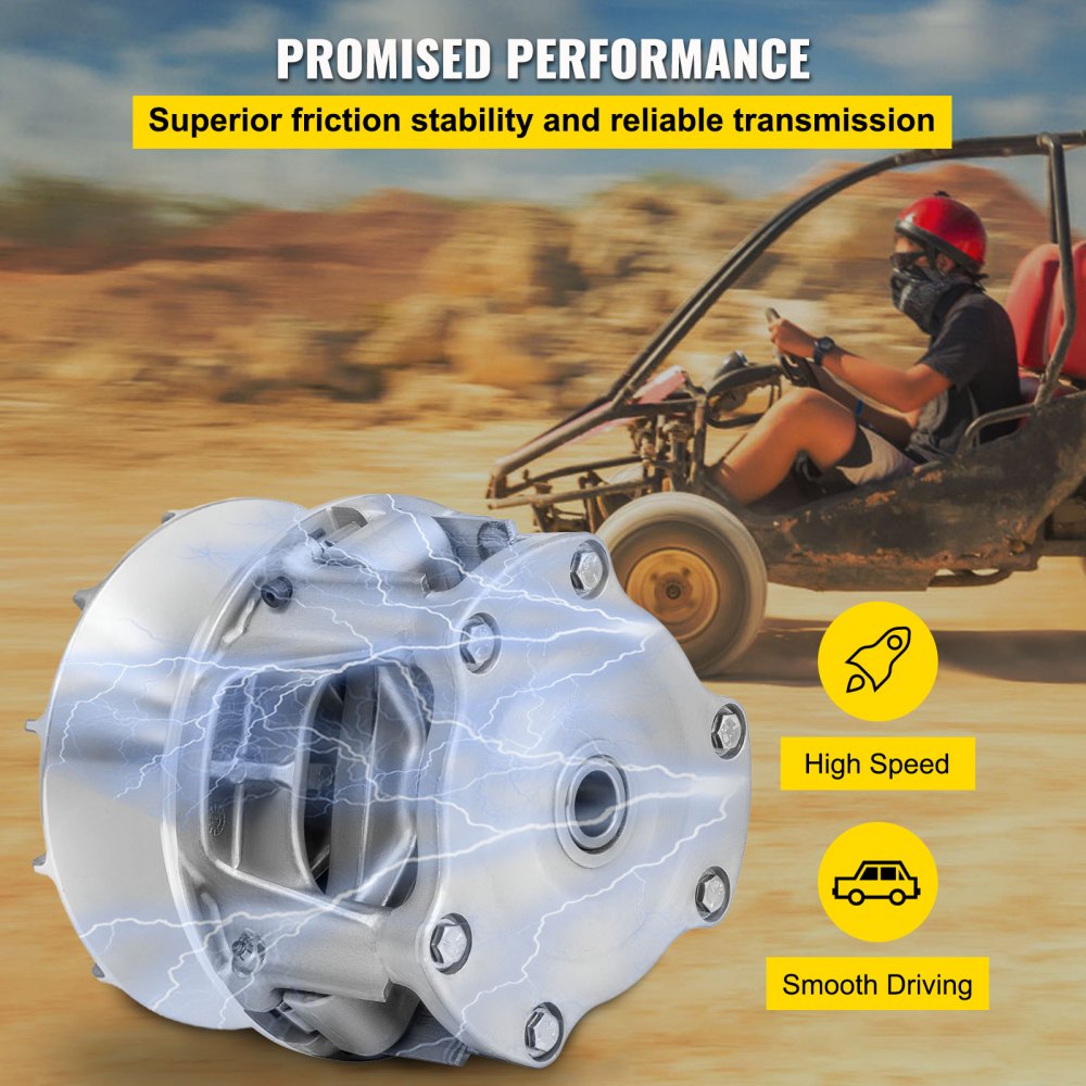 VEVOR Driven Clutch Aluminum Alloy Primary Drive Clutch Compatible With 2014-2021 Polaris RZR 1000, OEM Replacement with Heat Treated Center Shaft 