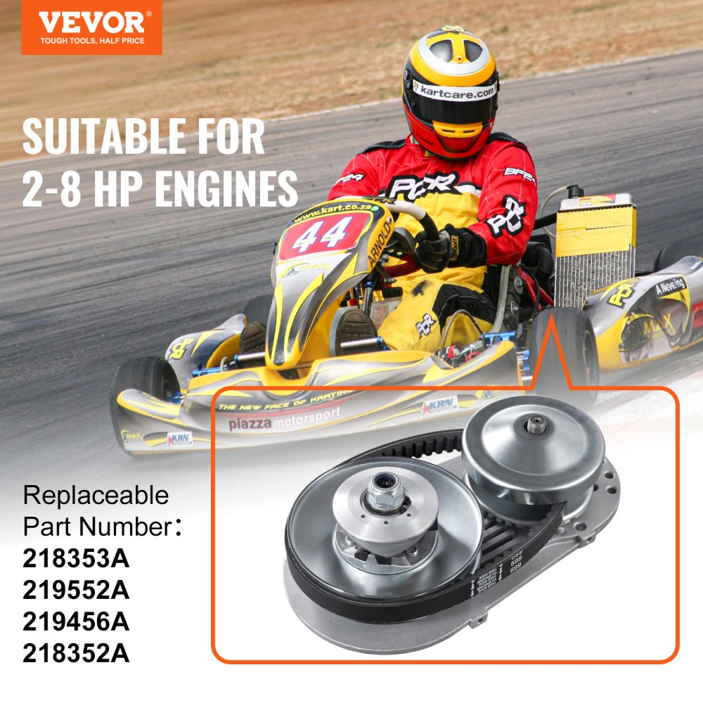 VEVOR 2000 RPM Drive Clutch Durable Clutch with 2-8 HP Engine & Rubber Belt 