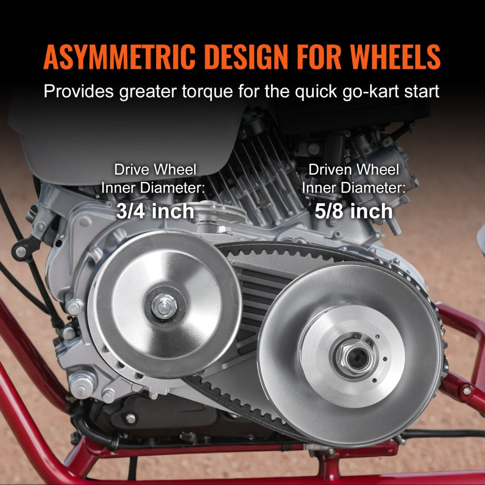 VEVOR 2000 RPM Drive Clutch Durable Clutch with 2-8 HP Engine & Rubber Belt 