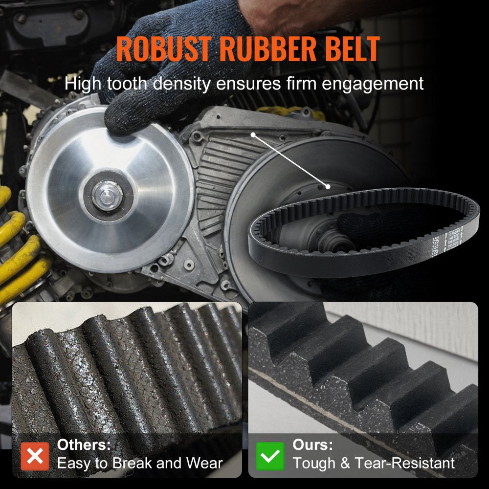 VEVOR 2000 RPM Drive Clutch Durable Clutch with 2-8 HP Engine & Rubber Belt 