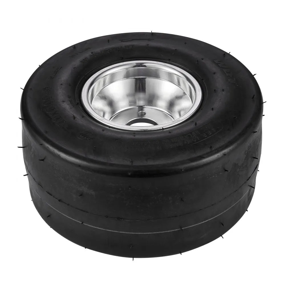 VEVOR Go Kart Tires and Rims, 11x6-5" Go Kart Wheels, 2-Pack Rear Wheels, Aluminum Alloy Rims and Rubber Tires, Hub-Rim Fit Bolt Pattern 1.57 inch with 3 Bolt Holes, Replacement Pneumatic Tire