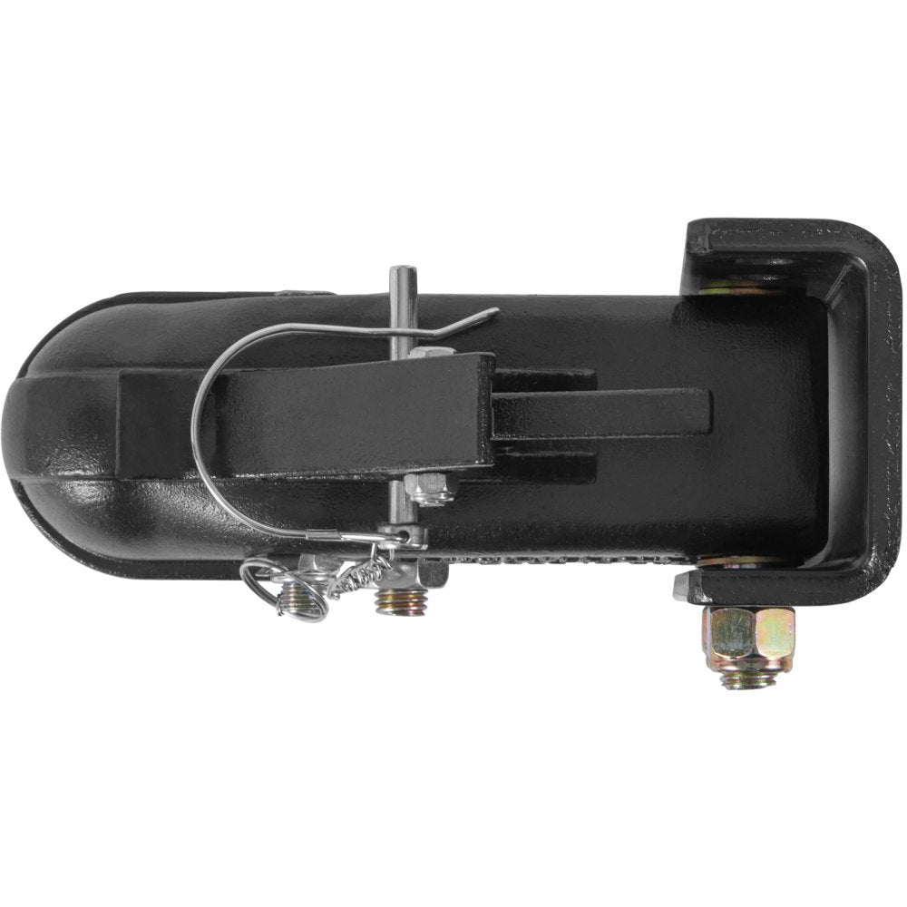 VEVOR Adjustable Trailer Coupler and 5-Position Channel Bracket Kit, 2-5/16" Hitch Ball, 15000 lbs Capacity, Heavy Duty Cast Channel-Mount Coupler, for Towing Camper, Pickup Truck, SUV, Black Coating 