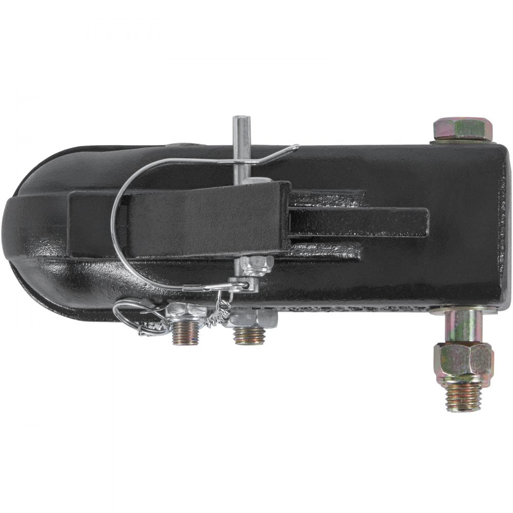 VEVOR Adjustable Trailer Coupler, 2-5/16" Hitch Ball, 15000 lbs Capacity, Heavy Duty Cast Channel-Mount Coupler with Hardware Kit, Ideal for Towing Station Wagons, Pickup Trucks, SUVs, Black Coating 