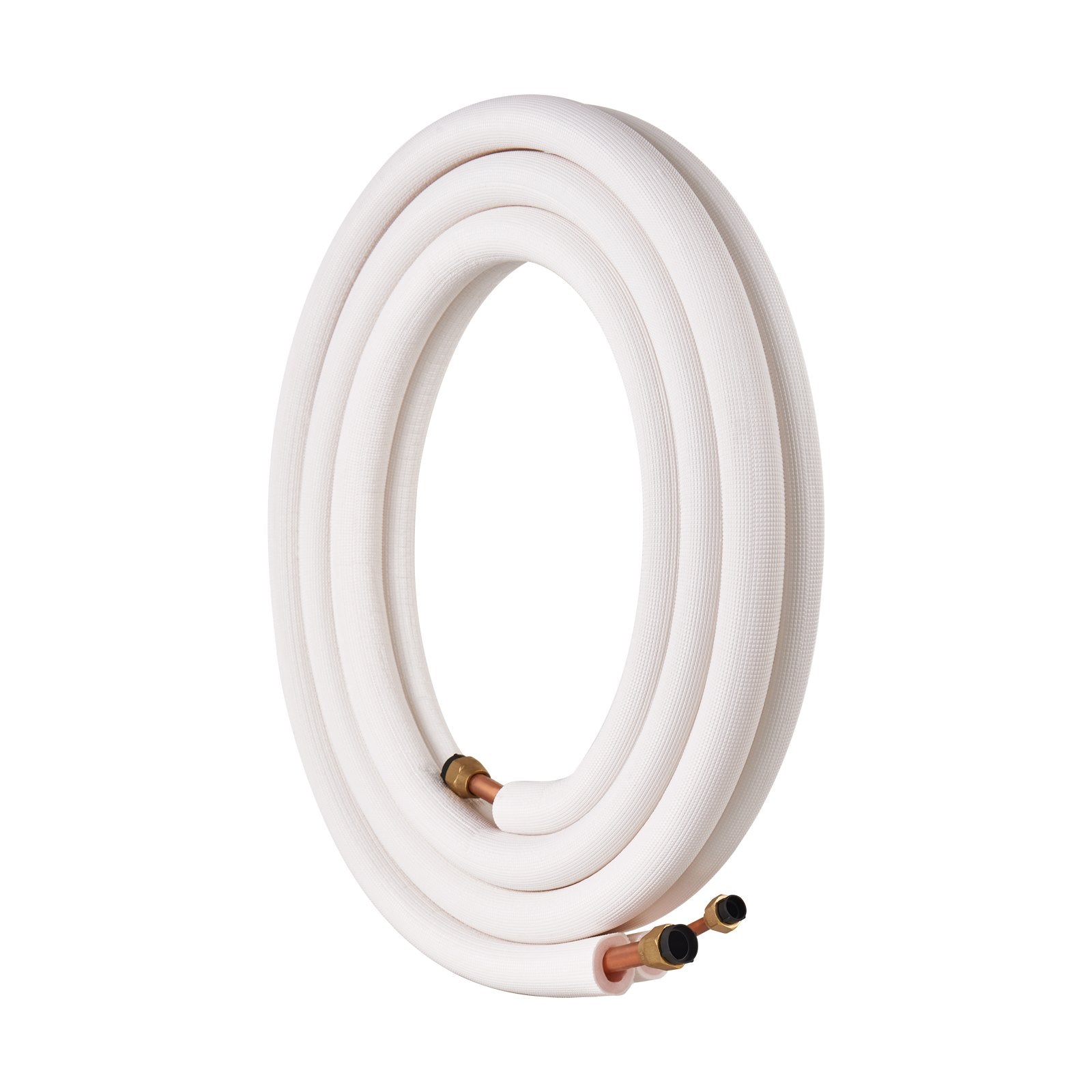 VEVOR 16FT Mini Split Line Set, 3/8" & 5/8" O.D Copper Pipes Tubing and Triple-Layer Insulation, for Air Conditioning or Heating Pump Equipment & HVAC with Rich Accessories (18ft Connection Cable) 