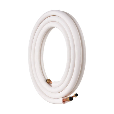 VEVOR 16FT Mini Split Line Set, 3/8" & 5/8" O.D Copper Pipes Tubing and Triple-Layer Insulation, for Air Conditioning or Heating Pump Equipment & HVAC with Rich Accessories (18ft Connection Cable) 