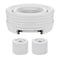 VEVOR 100ft Mini Split Line Set, 1/4” & 1/2” OD AC Copper Tubing Pipe, 3/8 White PE Thickened Insulated Coil with Flared Nuts, Strapping Tapes, for Mini Split Air Conditioner HVAC or Heat Pump System