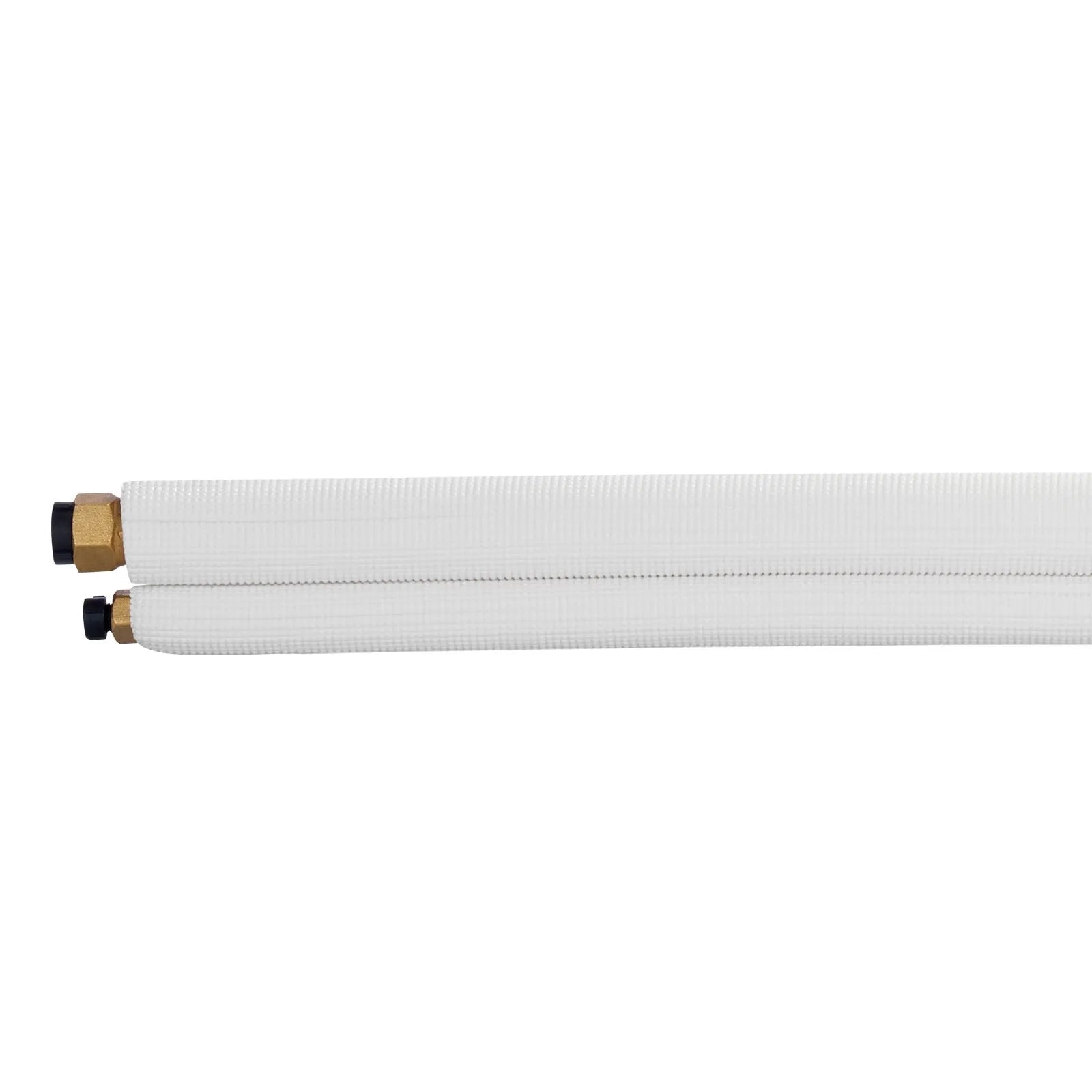 VEVOR 100ft Mini Split Line Set, 1/4” & 1/2” OD AC Copper Tubing Pipe, 3/8 White PE Thickened Insulated Coil with Flared Nuts, Strapping Tapes, for Mini Split Air Conditioner HVAC or Heat Pump System 
