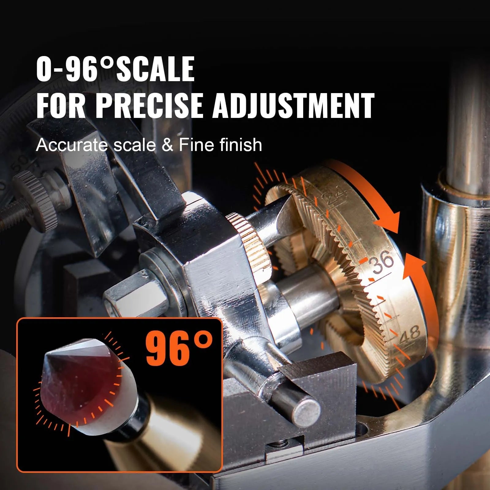 VEVOR Gem Faceting Machine 180W Jade Grinding Polishing 2980RPM Rock Polisher