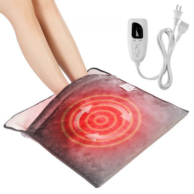 VEVOR Electric Heated Foot Warmer Soft Flannel Foot Heating Pad 21.5" x 19.0" 