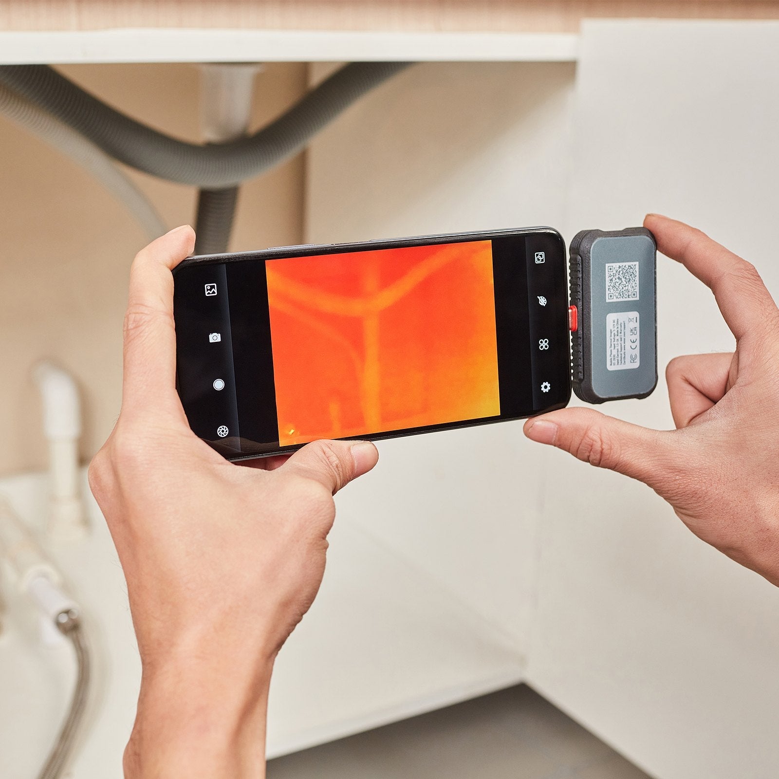 VEVOR Thermal Imaging Camera for Android, 256 x 192 IR Resolution Infrared Thermal Imager with Visual Camera, 25Hz Refresh Rate Thermal Camera for Smartphone/Tablet, -4-1022°F Temperature Range, IP54 