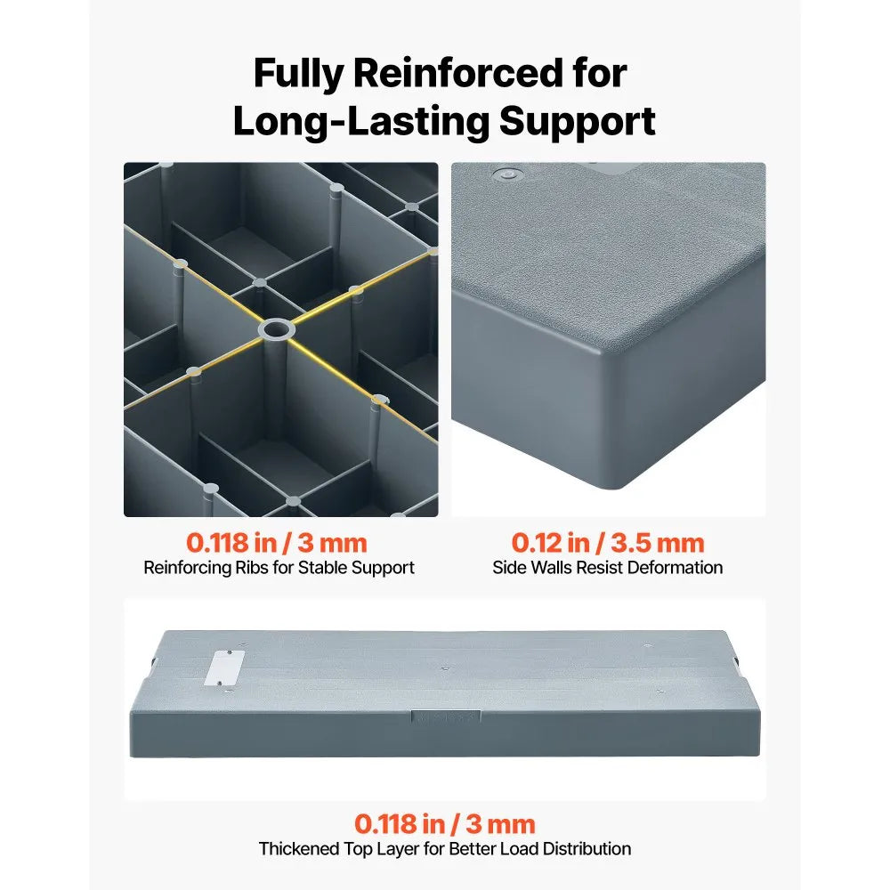 Mini Split AC Condenser Pad – 38 × 18-Inch Heavy-Duty Outdoor Air Conditioner Base, 700 lb Capacity