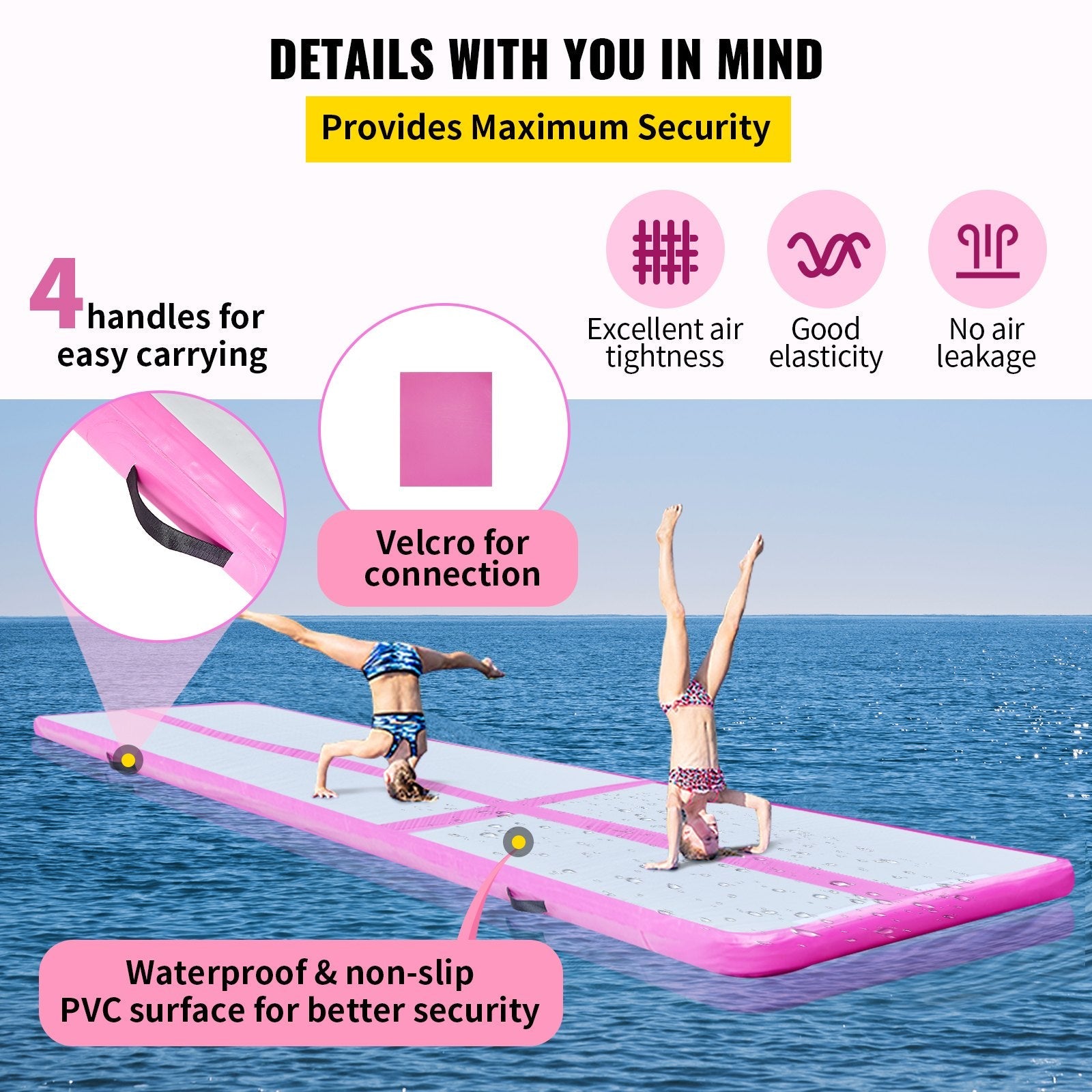 20FT Air Track Inflatable Airtrack Tumbling Gymnastics Floor Mat Training Home 