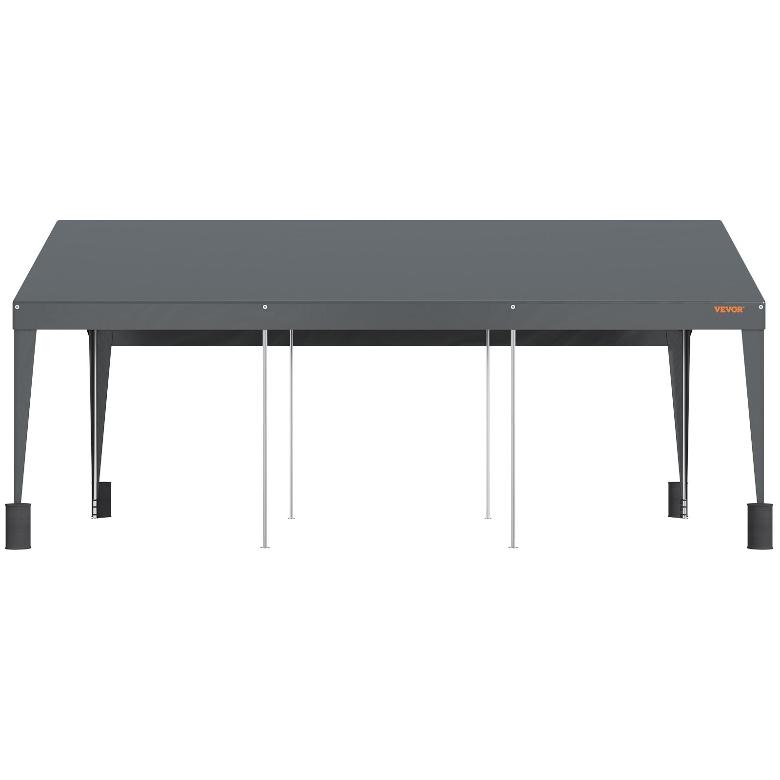 VEVOR Carport, Heavy Duty 10 x 20ft Car Canopy, Outdoor Garage Shelter with 8 Reinforced Poles and 4 Weighted Bags, UV Resistant Waterproof Instant Car Garage Tent for Party Garden Boat, Darkgray 