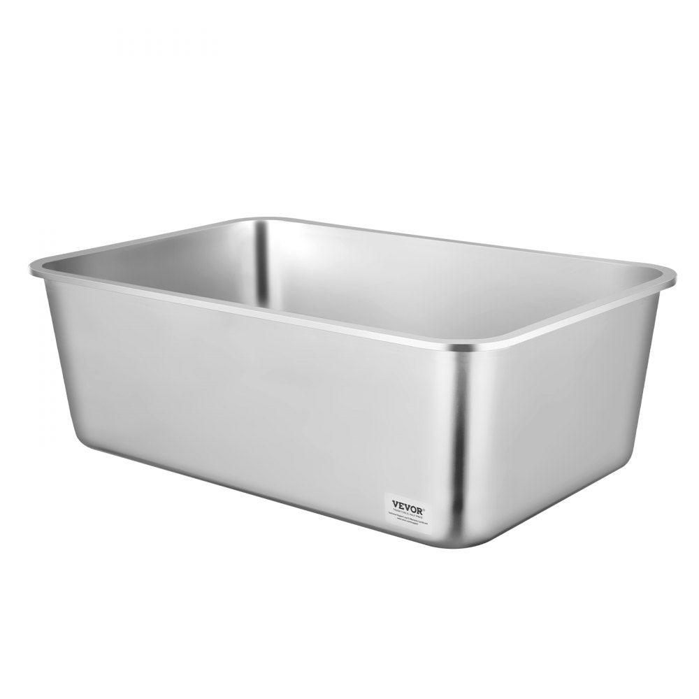 VEVOR 8 in Deep Cat Litter Box Odor-Free Litter Box with Filtering Foot Board 
