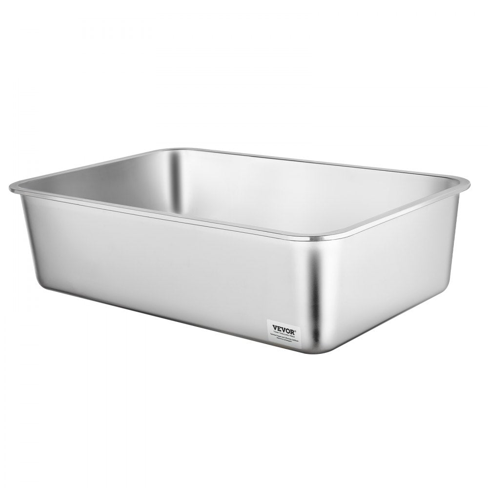 VEVOR 6 in Deep Cat Litter Box Odor-Free Litter Box with Filtering Foot Board 