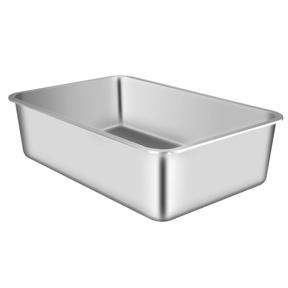 VEVOR 6 in Deep Cat Litter Box Odor-Free Litter Box with Filtering Foot Board 