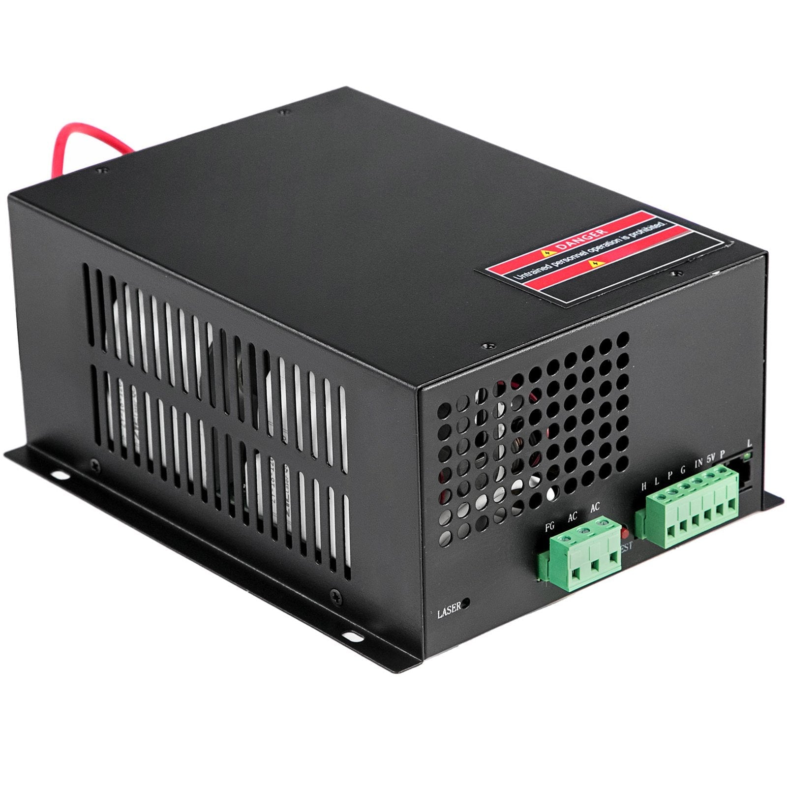 VEVOR Laser Power Supply 100W Co2 Laser Engraver Power Supply Black Laser Tube Power Supply 110V for Laser Cutter Engraving Machine(100W) 