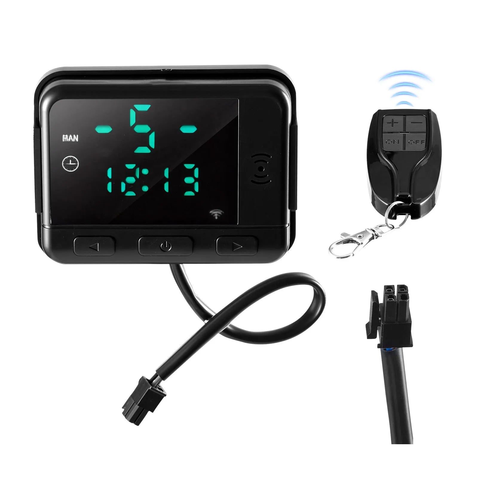 VEVOR Diesel Air Heater Controller – Universal DC5V Thermostat Switch with LCD Display and Remote Control, Compatible with 2KW/5KW/8KW Diesel Heaters 