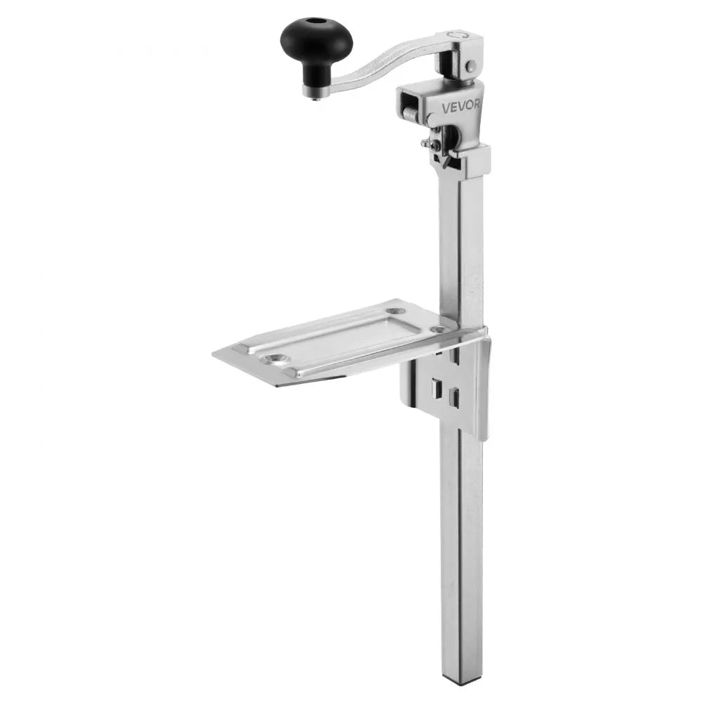 VEVOR Commercial Can Opener, Heavy-Duty Manual Tabletop Cans Opener for Cans Up to 11.8 in Height, Height-Adjustable Professional Can Openers Fixed with Screws, for Restaurant, Hotel, and Food Store 