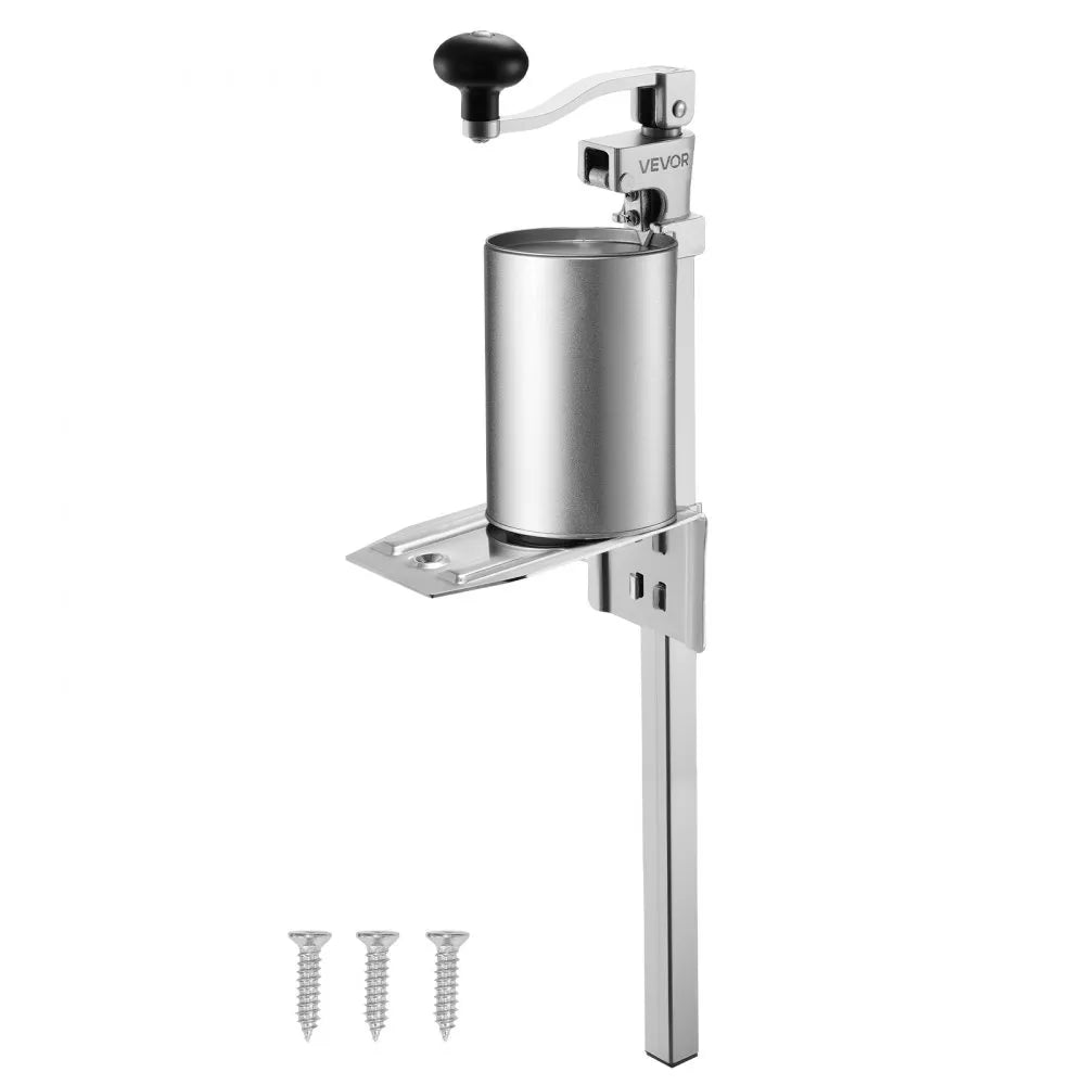 VEVOR Commercial Can Opener, Heavy-Duty Manual Tabletop Cans Opener for Cans Up to 15.75 in Height, Height-Adjustable Professional Can Openers Fixed with Screws, for Restaurant, Hotel, and Food Store 