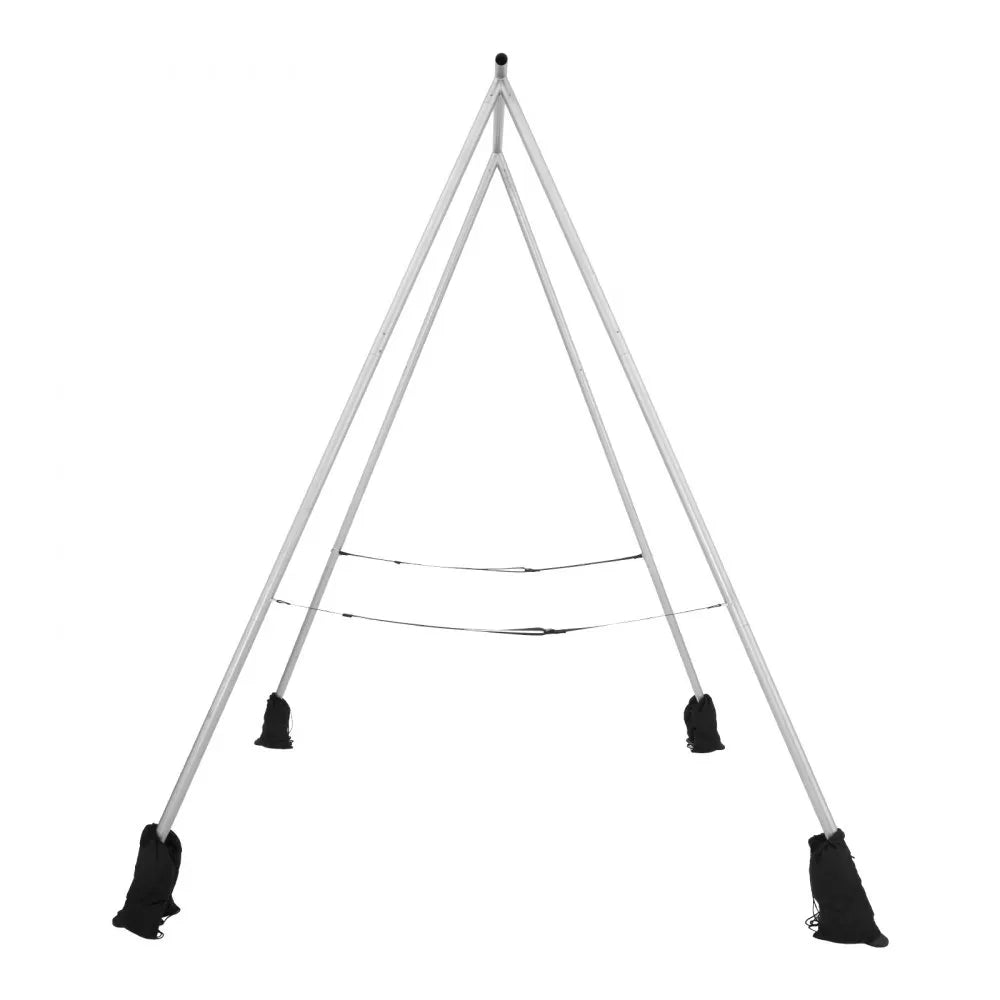 VEVOR Yoga Stand Frame, 9.6 ft Length Swing Stand, Max 551.2 lbs Load Triangular Structure Aerial Rig, Aerial Silk Stands for Yoga Enthusiasts, Non-Slip Base, Lightweight, Detachable Design 