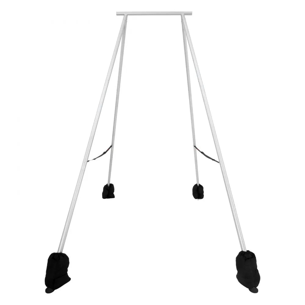 VEVOR Yoga Stand Frame, 9.6 ft Length Swing Stand, Max 551.2 lbs Load Triangular Structure Aerial Rig, Aerial Silk Stands for Yoga Enthusiasts, Non-Slip Base, Lightweight, Detachable Design 