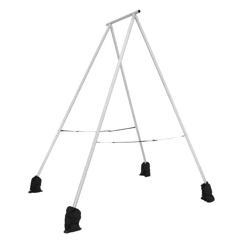 VEVOR Yoga Stand Frame, 9.6 ft Length Swing Stand, Max 551.2 lbs Load Triangular Structure Aerial Rig, Aerial Silk Stands for Yoga Enthusiasts, Non-Slip Base, Lightweight, Detachable Design 