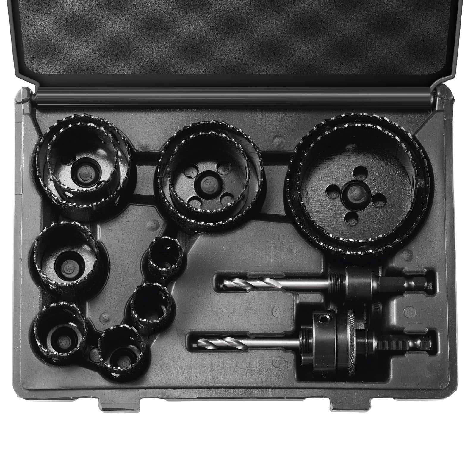 VEVOR Hole Saw Kit, 11 PCS Saw Blades, 2 Drill Bits, 1 Hex Wrench, General Purpose Size from 3/4" to 3", Bi Metal M42 Hole Saw Set with Carrying Case, Ideal for Wood Board, Plastic and Iron Plate 
